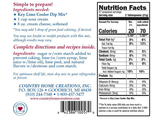 Key Lime Cooler Dip Mix (Dozen)