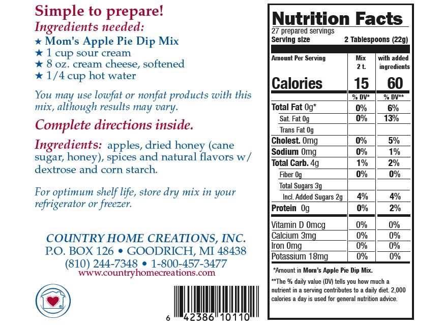 Mom's Apple Pie Dip Mix - Sample