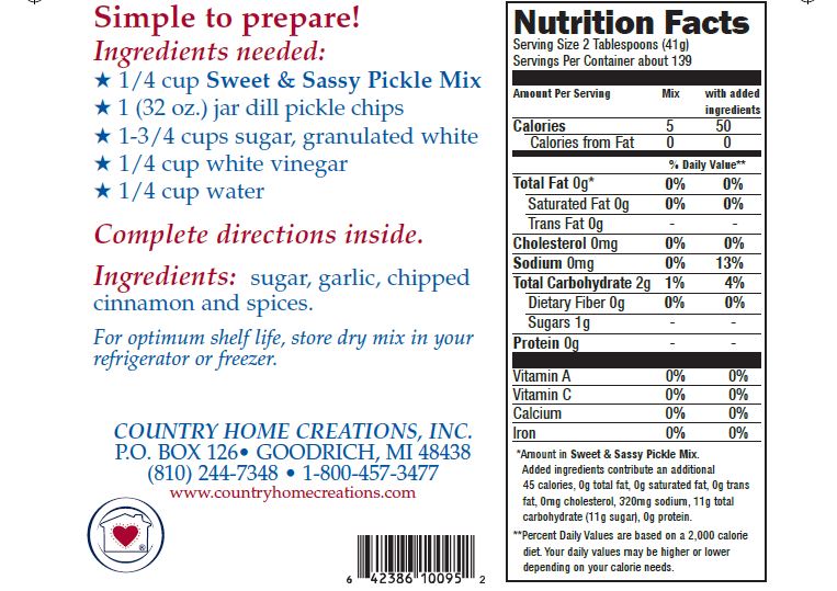 Sweet & Sassy Pickle Mix  - SAMPLE