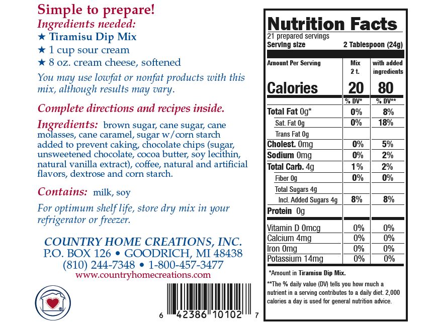 Tiramisu Dip Mix  - Sample - LIMITED EDITION