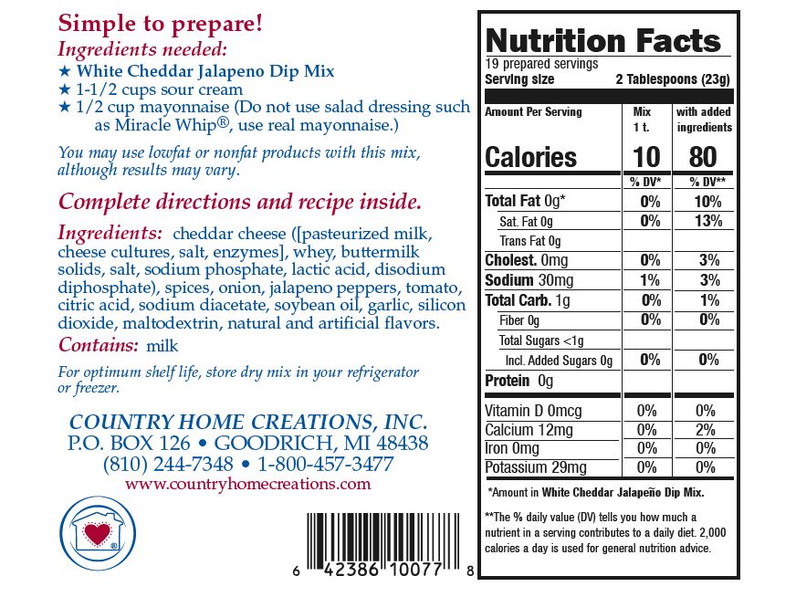 White Cheddar Jalapeno Dip Mix - Sample