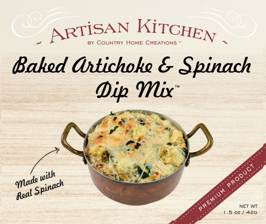 Artisan Kitchen Baked Artichoke & Spinach Dip Mix (Dozen)