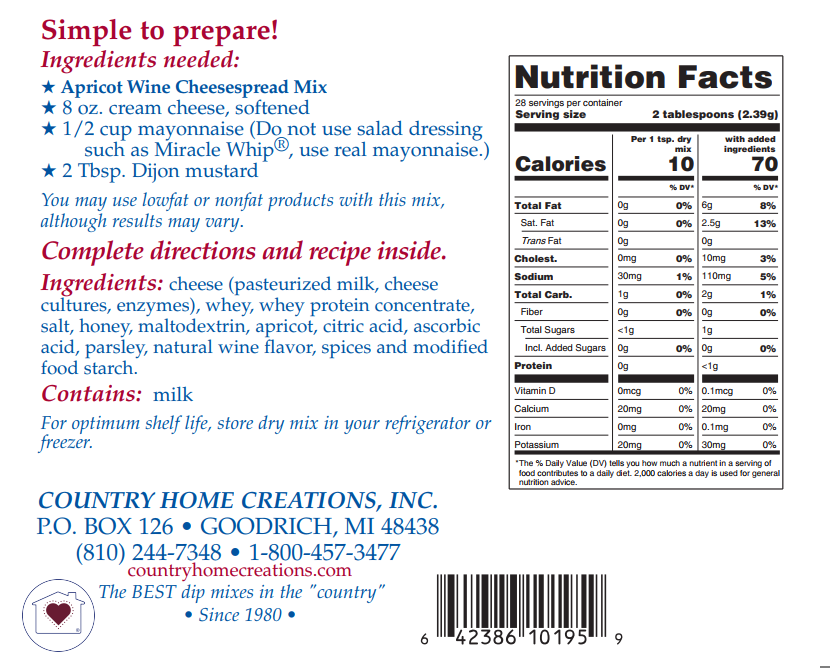 Apricot Wine Cheesespread Mix (Dozen)
