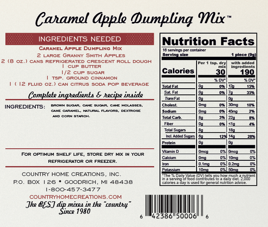 Artisan Kitchen - Caramel Apple Dumplings Mix (Dozen) NEW RELEASE