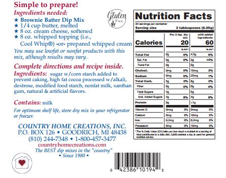 Brownie Batter Dip Mix - Sample