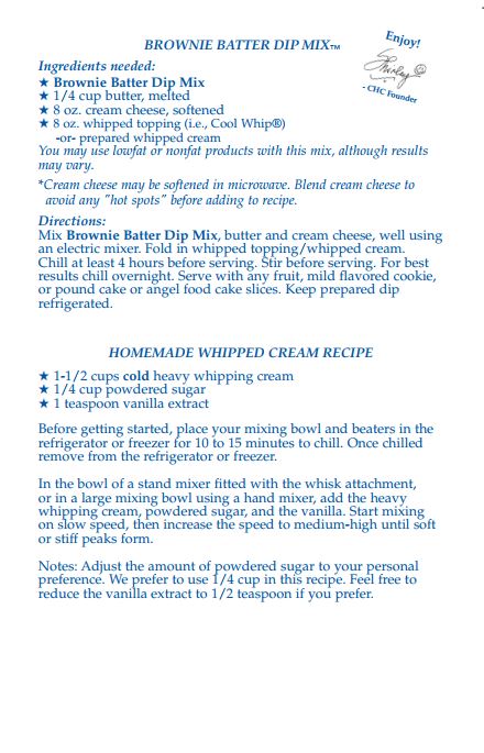 Brownie Batter Dip Mix - Sample