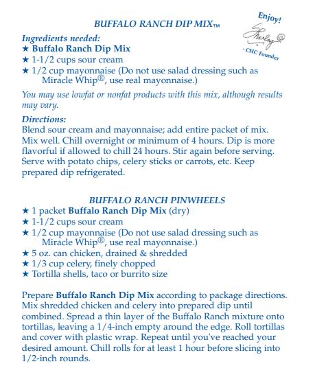 Buffalo Ranch Dip Mix - Sample