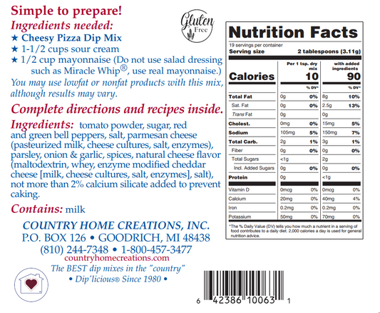 Cheesy Pizza Dip Mix (Dozen)