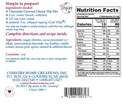 Chocolate Covered Cherry Dip Mix - Sample