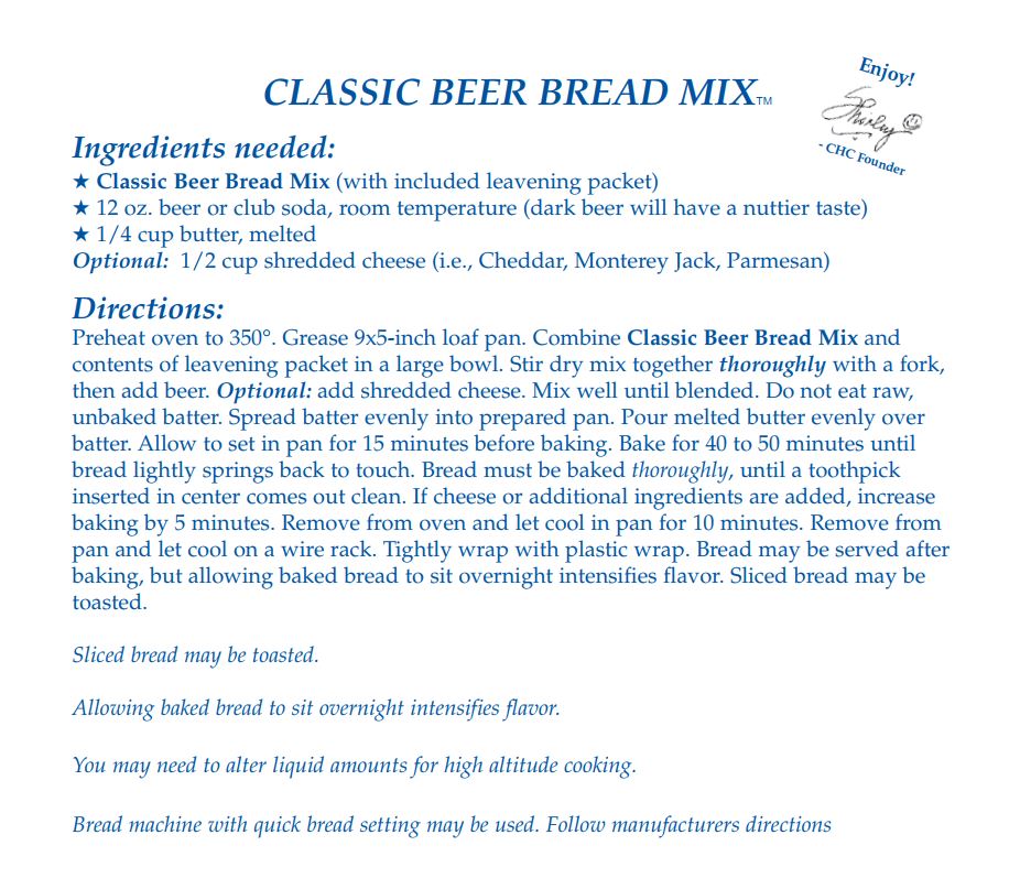 Beer Bread Mix (1/2 Dozen)