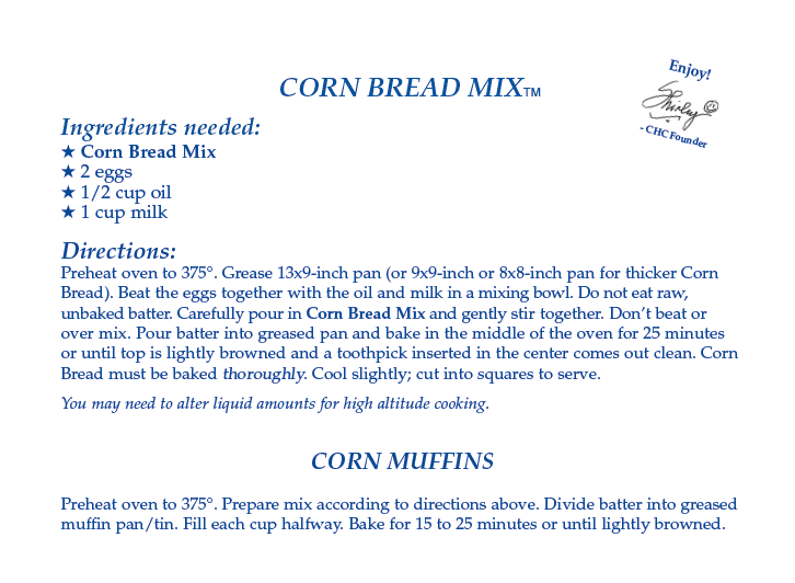 Corn Bread Mix (1/2 Dozen)
