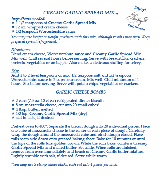 Creamy Garlic Spread Mix - (Dozen) NEW RELEASE
