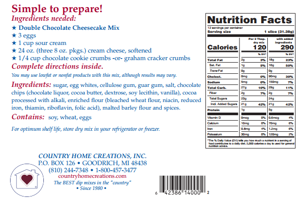 Double Chocolate Cheesecake Mix - Sample