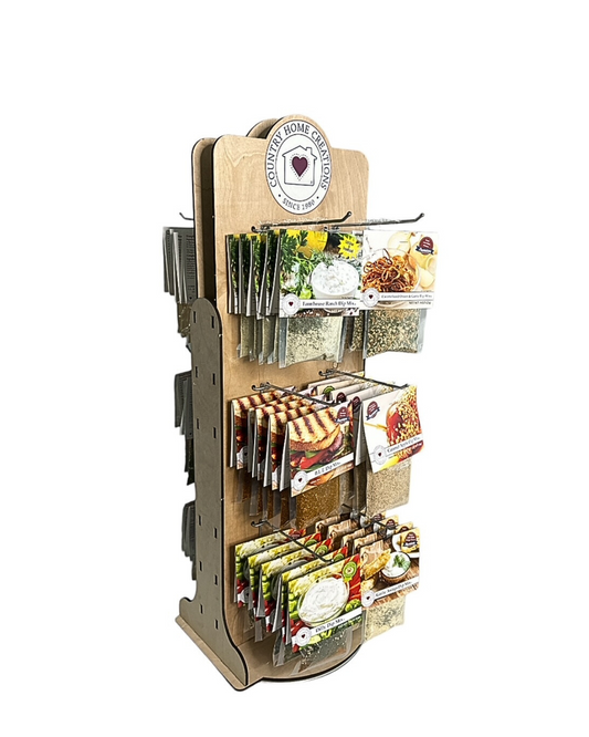 Flat Panel 12 Peg Spin Rack With Metal Pegs