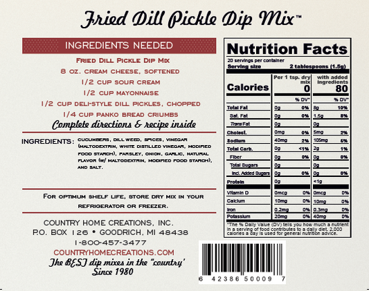 Artisan Kitchen Fried Dill Pickle Dip Mix - (Dozen) NEW RELEASE