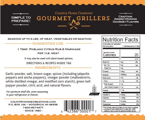 Gourmet Grillers Poblano Citrus Rub & Marinade - Sample