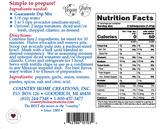 Guacamole Dip Mix (Dozen)
