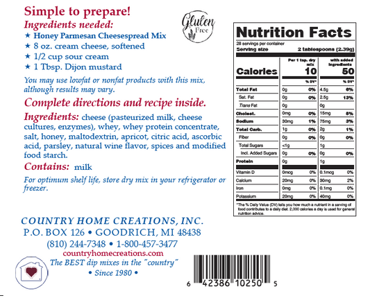 Honey Parmesan Cheesespread Mix-Sample NEW RELEASE