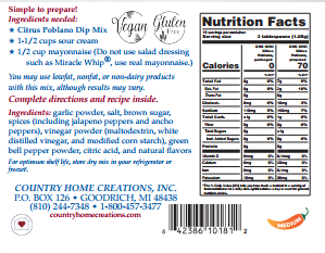 Mini Citrus Poblano Dip Mix