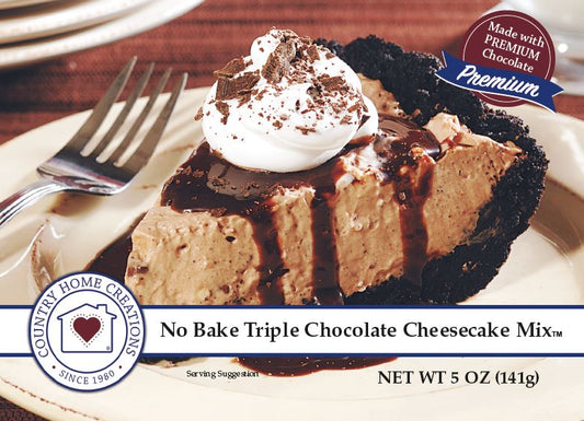 No Bake Triple Chocolate Cheesecake Mix (1/2 Dozen)