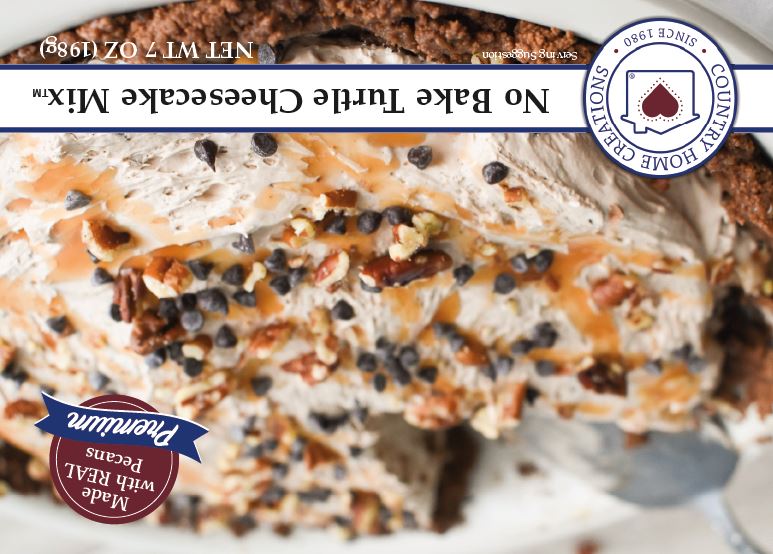 No Bake Turtle Cheesecake Mix (1/2 Dozen)