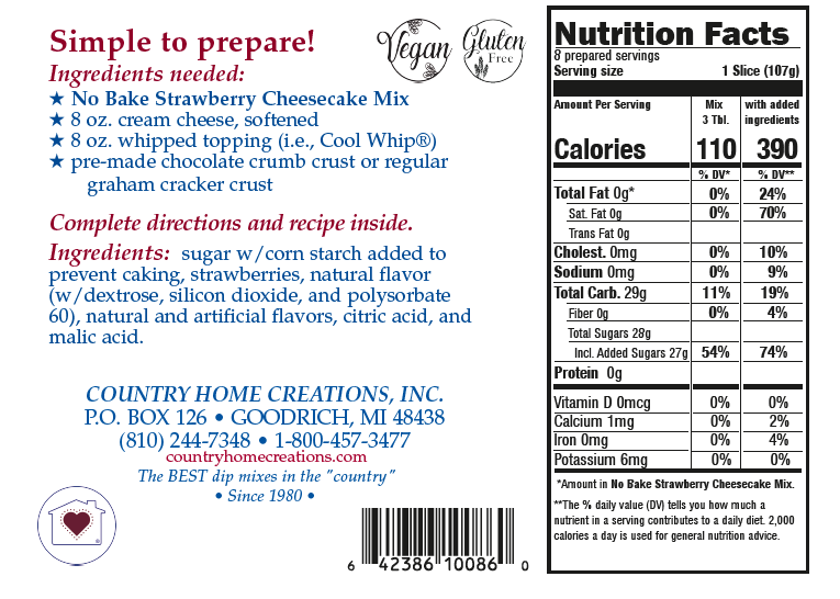No Bake Strawberry Cheesecake Mix (1/2 Dozen)