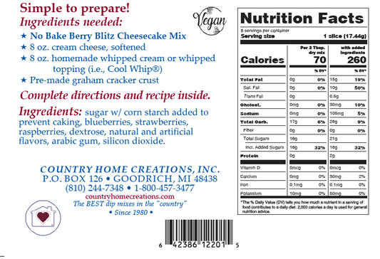 No Bake Berry Blitz Cheesecake Mix-Sample