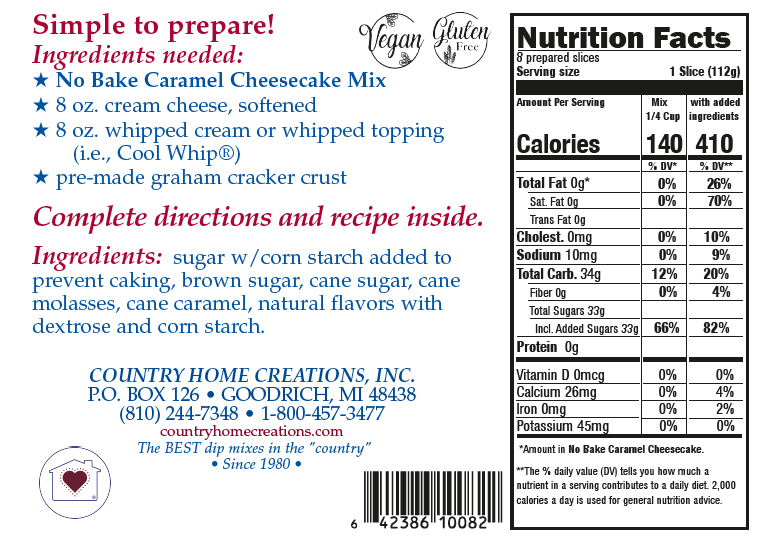 No Bake Caramel Cheesecake Mix (1/2 Dozen)