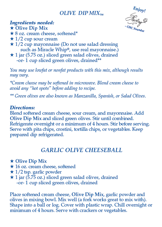 Olive Dip Mix SAMPLE