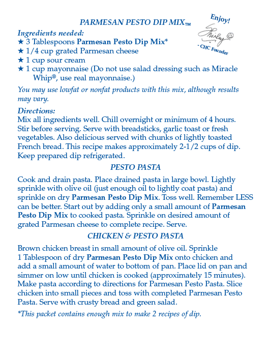 Parmesan Pesto Dip Mix (Dozen)