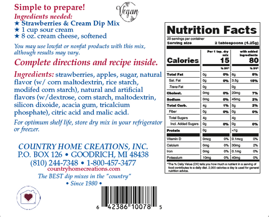Strawberries & Cream Dip Mix (Dozen)