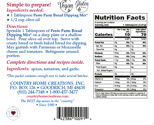 Pesto Parmesan Bread Dipping Mix - Sample