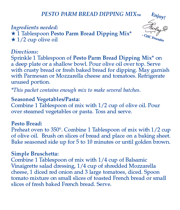 Pesto Parmesan Bread Dipping Mix - Sample