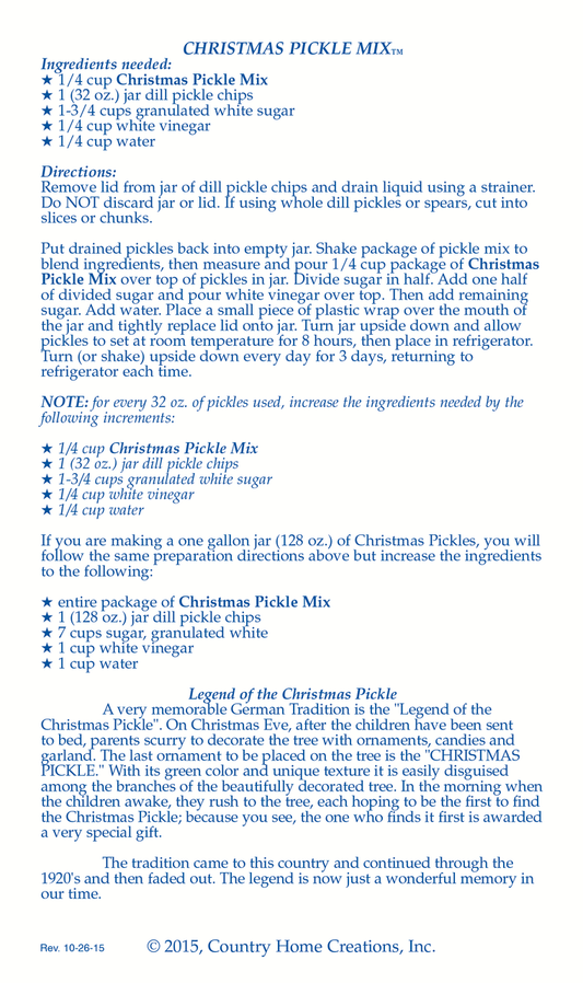 Christmas Pickle Mix (Dozen) - RETIRED