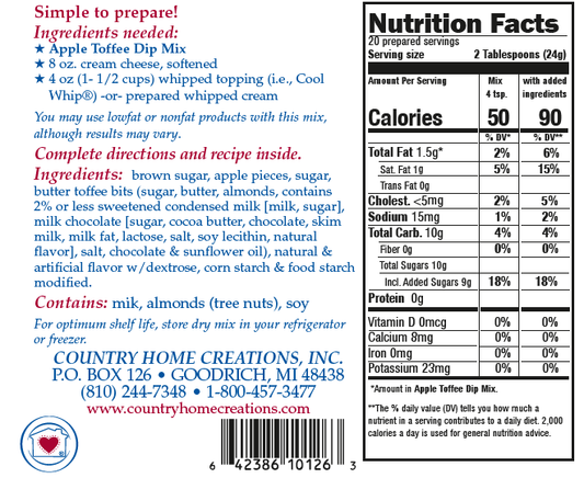 Apple Toffee Dip Mix (Dozen)