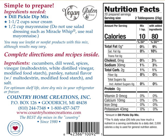 Dill Pickle Dip Mix (Dozen)