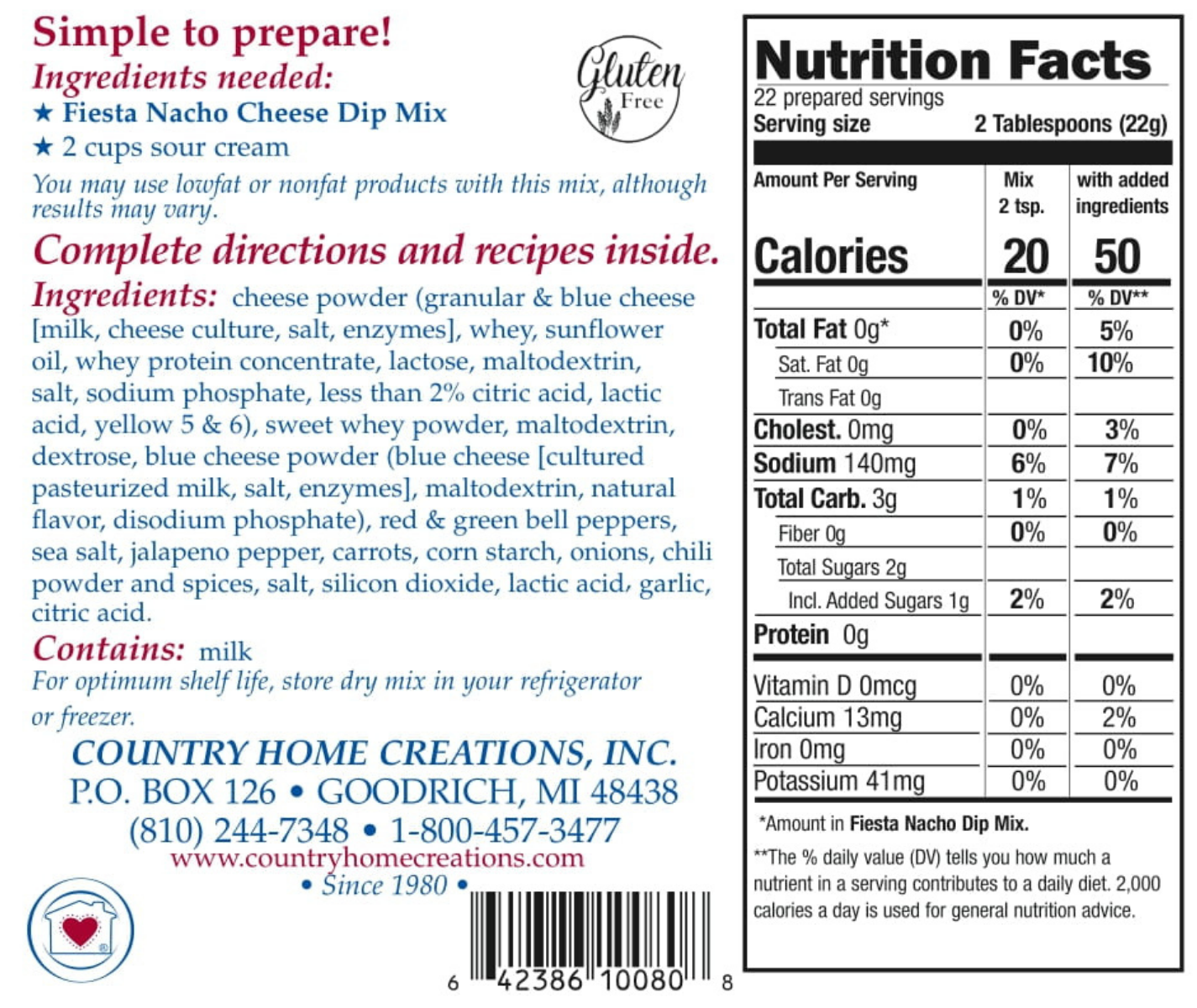 Fiesta Nacho Cheese Dip Mix - Sample