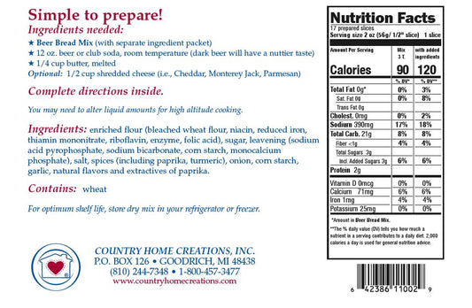 Beer Bread Mix - Sample
