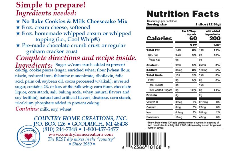 No Bake Cookies & Milk Cheesecake Mix (1/2 Dozen)