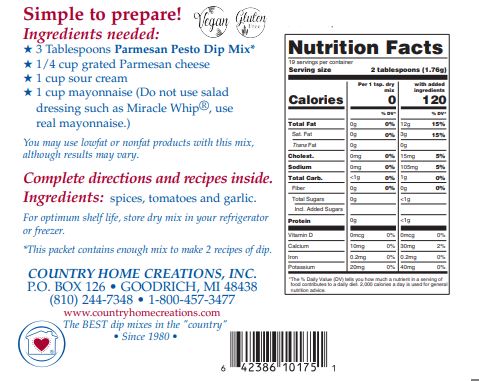 Parmesan Pesto Dip Mix - Sample