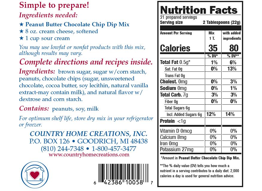 Peanut Butter Chocolate Chip Dip Mix (Dozen)